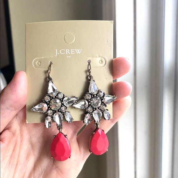 JCrew Pink Ball Drop Earrings - Picture 2 of 4